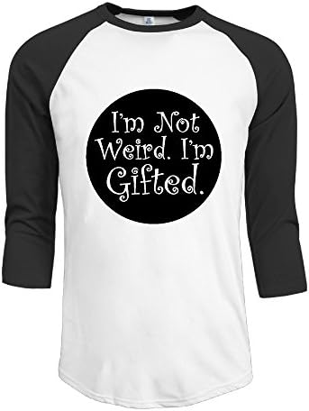 I'm Not Weird I'm Gifted Men Fashion TEE 3/4 Sleeve Raglan Tee