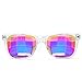 GloFX Bug Eye Ultimate Kaleidoscope Glasses (Clear, Bug Eye Lens) - Rave Rainbow EDM Diffraction