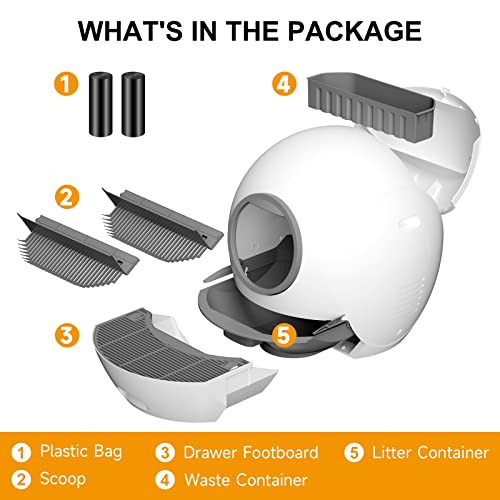 Hillpig SelfCleaning Cat Litter Box Extra Large Automatic Cat Litter