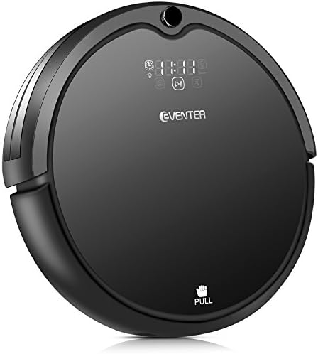 EVENTER Robotic Cleaner with Powerful Suction, Auto-charging Anti-Dropping Robotic, Hardwood and Low-pile Carpet Cleaner, HEPA Style and UV for Pet Fur Hair - Black [Energy Class A+]