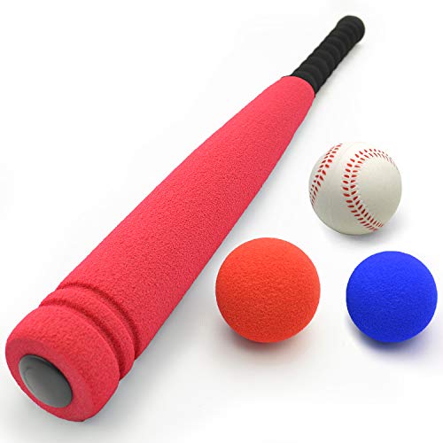 CeleMoon Ultra Soft 22 Inch Kids Foam Baseball Bat Toys with 4 Balls