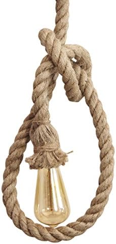 Hankley HK-HL-1020 Hanging Rope Light with Bulb (Beige)