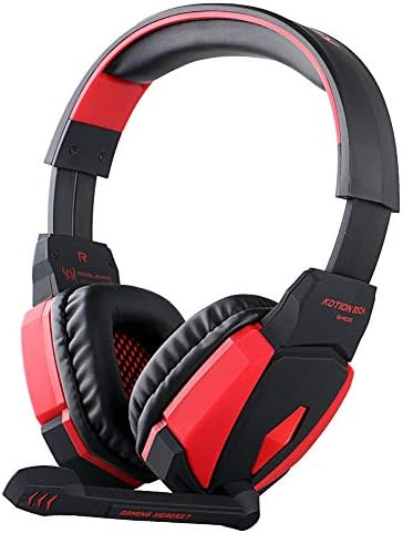 パソコン 周辺機器 ホーム 楽器 音響機器akecliveヘッドセットヘッドフォン マイク音量調節付き Ledライトusbステレオゲームヘッドフォン Pcゲーム用 カラー レッド B07mkwd2db 人気ランキング1位 ウェブカメラ Ip電話機器