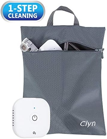 Clyn O3N Ultra-Portable CPAP Cleaner and Sanitizer with Large Smell-Proof Sanitizing Bag, One-Step Cleaning, Portable and Rechargeable CPAP Cleaner for All Masks, Pillows, Hoses and Humidifier