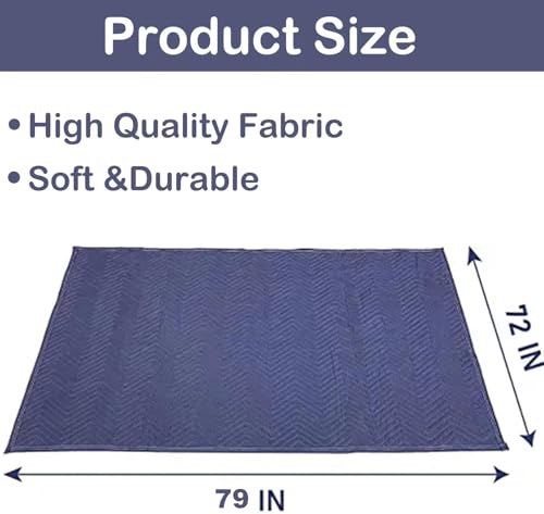 Moving Blankets, Heavy Duty Padded Moving Blankets, 79"x 72" Heavy Duty Packing Blankets, for Moving Shipping Thick Furniture Wrapping for Moving Supplies Professional Quilted Shipping Blankets