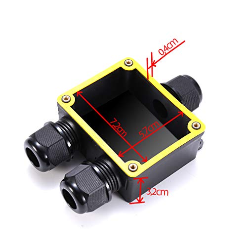 Abzweigdose Wasserdicht IP68 Ø4mm-Ø14mm Tüv-Zertifizierung Schwarz Elektrischer Außen Verteilerdose für Garten | Outdoor… – Bild 7