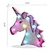 Newest Painted Rainbow Unicorn Head Color Changing Marquee Sign Unicorn Girl Night Light with Diamond Light Bulb, Birthday Party Supply Gifts – Big Eye Unicorn Head Colorful Glow