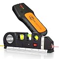 Ofircreation 3-in-1 Laser Level 3.5mV w/Built-In Measuring Tape | Multipurpose Woodworking, Contractor Tool | Imperial & Metric Measurements | Vertical & Horizontal Use | Picture Hanger Tool