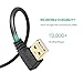 3Pcs Short USB Fast Charging Cable 90 Degrees Micro USB Cord Right Angle High Speed USB 2.0 Cable Charger Cord Data Charge Cable for Car Power Bank Android Cell Phone 6 Inch Black