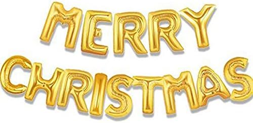 Youbedo Gold 16" Merry Christmas Letters Foil Balloons For Christmas Holiday New Year Party Decorations
