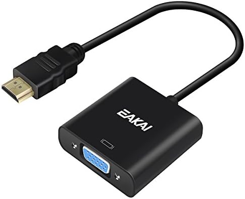 HDMI to VGA with Audio Adapter cable, Gold-Plated HDMI to VGA Adapter Converter with Micro USB & 3.5mm Audio Port Cable (Male to Female)