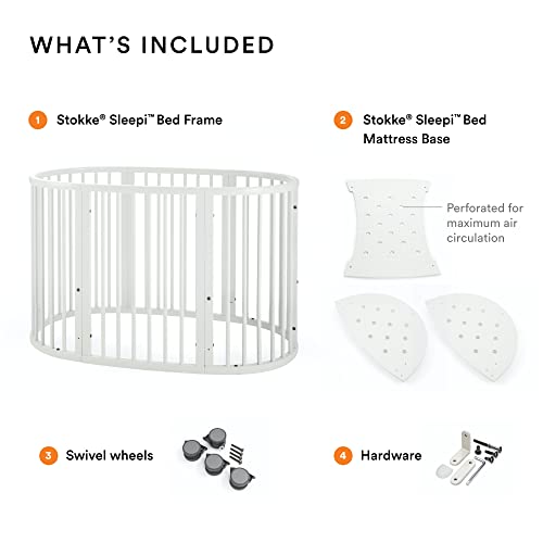 Stokke Sleepi Crib/Bed, White Crib & Bed for Babies 036 Months