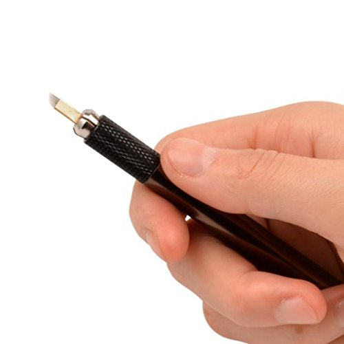 VideoPUP(TM) New Alloy Permanent Eyebrow Tattoo Pencil, Manual Handheld Tattooing Pen with 4 Pieces 12pins Blade Needle