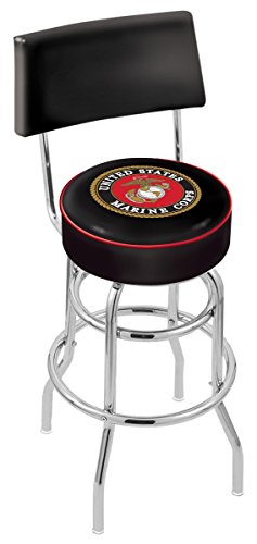 Holland Bar Stool Co. Us Marine Corps Double-Ring Back Bar Stool