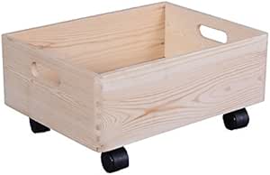 Caja de madera con ruedas de madera con diseño de caja de ...