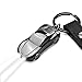 PG ONE Keychain Flashlight JOBON Zinc Alloy Car keychain with 2 Modes LED Light,The Leather Key Rings for Men,Women,Car Decorations(Black)