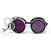 Steampunk Victorian Style Goggles with Gear Design and Purple Lenses Mad Scientist Costume Accessory
