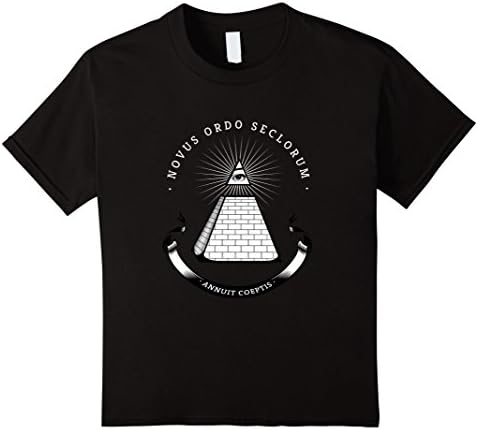 unisex-child illuminati all seeing eye pyramid symbol humor T-Shirt 6 Black