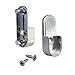 BESYL Oval Closet Rod End Supports 15mm x 30mm w/Rear Facing 5mm Pins Flanges - Polished Chrome Finish (2 Pack)