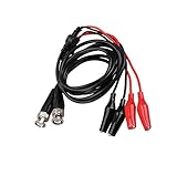 Pack of 2 BNC Q9 to Double Alligator Clip Test Cable Probe Leads Oscilloscope Test