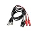 Pack of 2 BNC Q9 to Double Alligator Clip Test Cable Probe Leads Oscilloscope Test primary