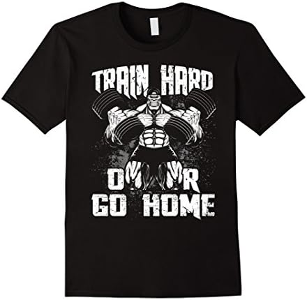 Mens Train hard or go home - Gym Shirt XL Black