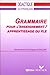 Precis De Grammaire Pour La Formation a l'Enseignement-Apprentissage (French Edition) (Didactique du français) by 