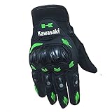 JIN Glove Motorcycle Gloves,Cycling Gloves, Mountain Bike Gloves, Road Cycling Gloves, Cycling Gloves, Half Finger, Anti-Slip, Sports, Work Gloves, Kawasaki, XL (Hunting Gloves)