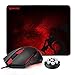 Redragon M601-BA Gaming Mouse and Mouse Pad Combo, Ergonomic Wired MMO 6 Button Mouse, 3200 DPI, Red LED Backlit & Large Mouse Pad for Windows PC Gamer (Black Wired Mouse & Mousepad Set) primary