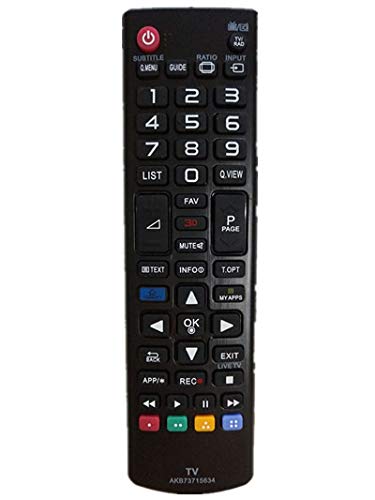 VINABTY AKB73715634 Remote Control replacement fit for LG 26LN460R 42LN577S 32LN570R 32LN575S 39LN575S 42LN570S 42LN575S 47LN575S 50LN575S 32LN570R 32LN575S sub AKB73715601