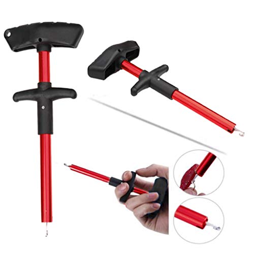Weite Easy Fish Hook Remover, 2019 New Squeeze-Out Fish Hook Separator Tools, Portable Easy Reach Aluminum Fishing Hooks Extractor, Fast Decoupling, No Injury (Red) - Thumbnail 3