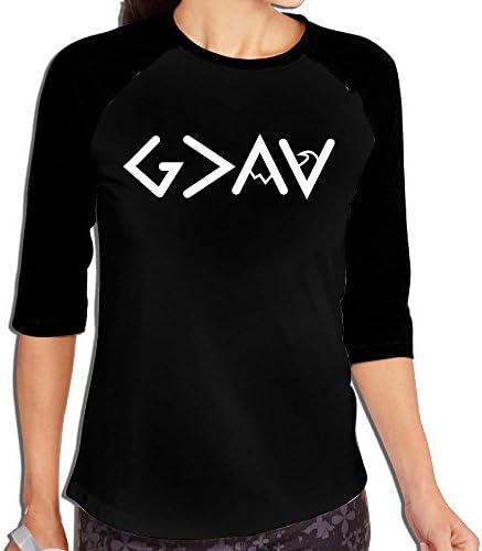 Meuey Vse Women's 3/4 Sleeve Raglan God Is Greater Than The Highs and Lows Leisure Shirt