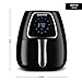 Gourmia GAF318 4 Qt Digital Air Fryer - Oil-Free Healthy Cooking - 7 One Touch Preset Modes - Removable, Dishwasher-Safe Tray - Free Recipe Book Included