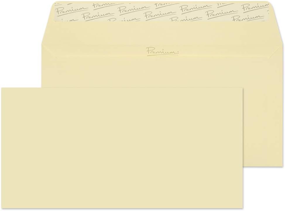 Blake Business DL 110 x 220 mm 120 gsm Peel & Seal Wallet Envelopes (51882) Vellum Wove - Pack of 500, DL - 110 x 220 mm