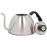 LARGE GOOSENECK POUR OVER COFFEE KETTLE 1.7L - Built-in THERMOMETER - by Barista Brewz- Enjoy delicious coffee like never before