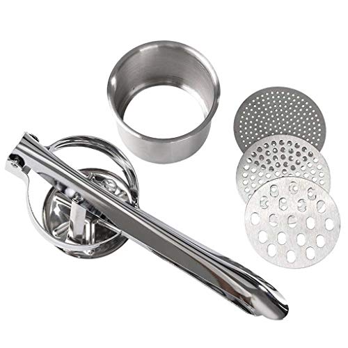 image for Topker Stainless Steel Potato Masher Ricer Puree Garlic Presser Vegeta