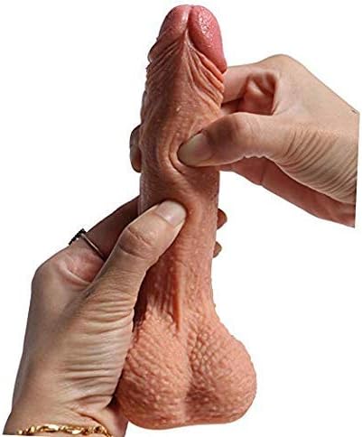 7 inch Realistic Silicone Toy with Hands-Free Suction Cup Base Massager Back Massager