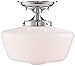 Regency Hill Floating Rustic Farmhouse Ceiling Light Semi Flush-Mount Fixture 12