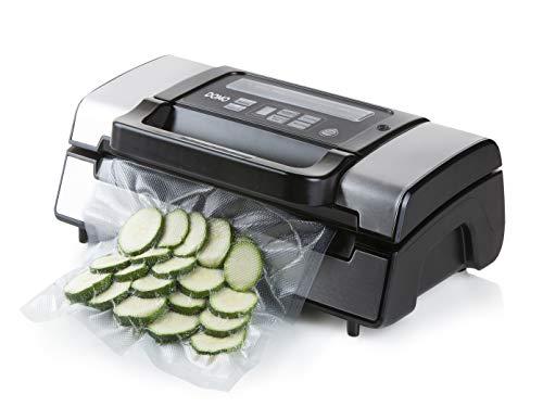 DOMO DO331L Vakuumierer inkl. 1 Rolle Folie â Vollautomatisches Vakuumiergerät mit Marinierfunktion â Ideal für Sous-Vide, Vorrat & empfindliche Lebensmittel - 130W - Schwarz/Silber – Bild 5
