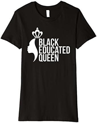 Women's Black Educated Queen T shirt Large Black