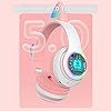 HuPop-Kids-Headphone-Cat-Ear-Headphone-Foldable-Bluetooth-Flashing-LED-Light-Up-Wireless-Over-Ear-Headset-with-Microphone-Compatible-with-iPhoneSmartphoneiPadTablet-Pink HuPop Kids Headphone - Cat Ear Headphone Foldable Bluetooth Flashing LED Light Up Wireless Over Ear Headset with…