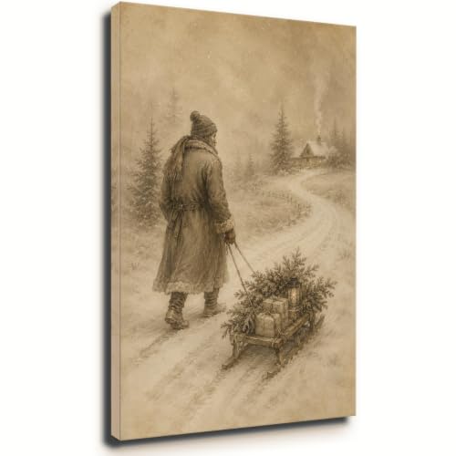 Winter Farmhouse Canvas Wall Art