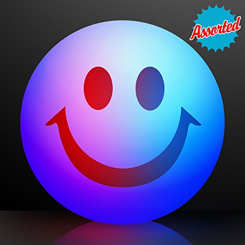 Buy Emoji Smiley Face Light Up Balls with Flashing LED Lights (Set of