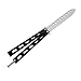 Metal Practice Butterfly Comb Style Knife Trainer Tool, Dull Black
