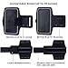 i2 Gear Phone Armband for iPhone 16, 15, 14 and Galaxy S23, S22, S10, S9 with Card Holder (Black)