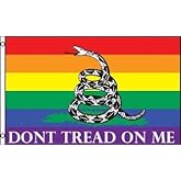 Don't Tread on Me (Rainbow) Flag 3x5ft