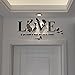 Vacally Wall Decor Stylish Removable 3D Leaf LOVE Wall Sticker Art Vinyl Decals Bedroom Living Room Decor Wallpaper