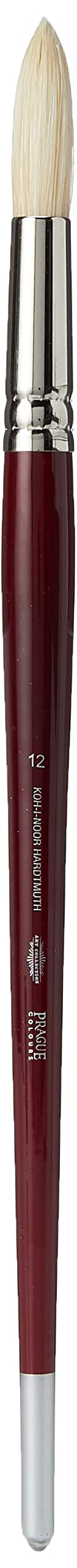 koh I noor 9935 Round Brush, Bristle, Silver, Size 12