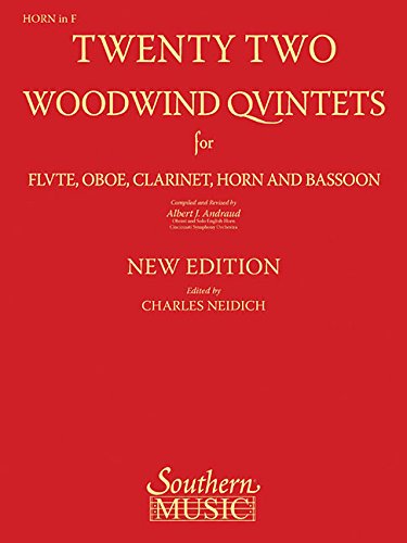 22 Woodwind Quintets - New Edition: Horn Part - Thumbnail 2