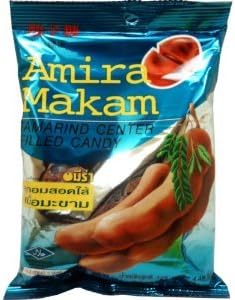 Natural Tamarind Center Filled Candy Snack 128 G (40 Pieces) Amira Makam Brand X 3 Bag